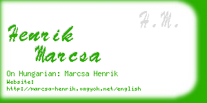 henrik marcsa business card